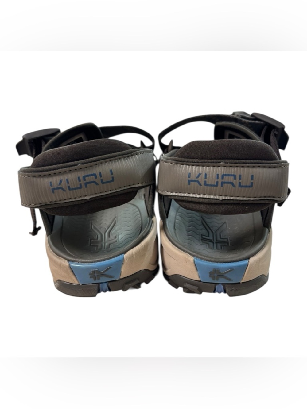 KURU Current Sandals Shoes Mens Size 12 Cedar Brown Mineral Blue Comfort Hiking - Picture 5 of 10